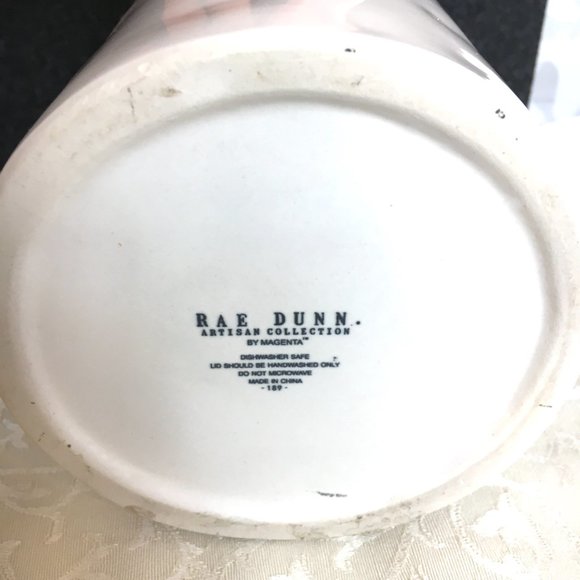 Rae Dunn Red Heart  Artisan Collection by Magenta Storage Ceramic Canister - Picture 5 of 8